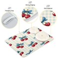 thumbnail image 4 of Dish Drying Mat Kitchen Pad Large Counter Absorbent Dish Mats Drainer Cherries and Bows, 4 of 8