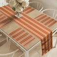 thumbnail image 2 of Ambesonne Burnt Orange Table Runner & Placemats, Retro Themed Stripes, Placemat 4 pcs + Runner 16"x72", Burnt Orange Tan, 2 of 2