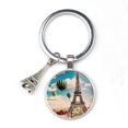 thumbnail image 4 of LLavero de declaración de la Torre Eiffel, foto de arte, colgante cónico de cristal, encanto, llavero DIY, regalo de joyería, 4 of 4