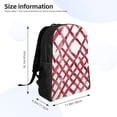 thumbnail image 2 of Single Side Full Backpack 16.1×11.8×4.5in Large Capacity Breathable Shoulder Belt Leisure Simple And Strong Bearing Capacity Crimson Moroccan Trellis Hand-Drawn Sketch_2, 2 of 8