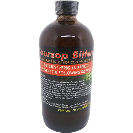 Amenazel Soursop Bitters: Natural Remedy for Colon Cleansing [Brown - 16 (Best Colon Detox Drink)