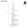 thumbnail image 3 of Costway 8-shelf Bookcase Freestanding Tree shelf Display Storage Stand White, 3 of 11