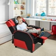thumbnail image 2 of Costway Kids Youth Gaming Sofa Recliner w/Headrest & Footrest PU Leather Red, 2 of 10