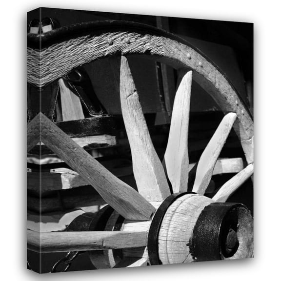 Scott Larson 15x18 Gallery Wrapped Canvas Wall Art Titled - Wagon Wheel I