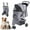 Gray, variant on SUMELL 3 Wheels Pet Stroller Dog Jogging with Breathable Mesh Window, Large Storage Basket, Cup Holder, Black