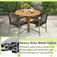 thumbnail image 4 of Costway Set of 4 Patio Dining Chairs Outdoor Wicker Armchairs with Acacia Wood Armrests, 4 of 7