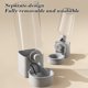 thumbnail image 4 of Dispensador automático de agua para mascotas colgante para perros y gatos | Alimentador montable en jaula | Flujo ajustable | Plástico lavable desmontable | Depósito visible | Gris Azul, 4 of 6