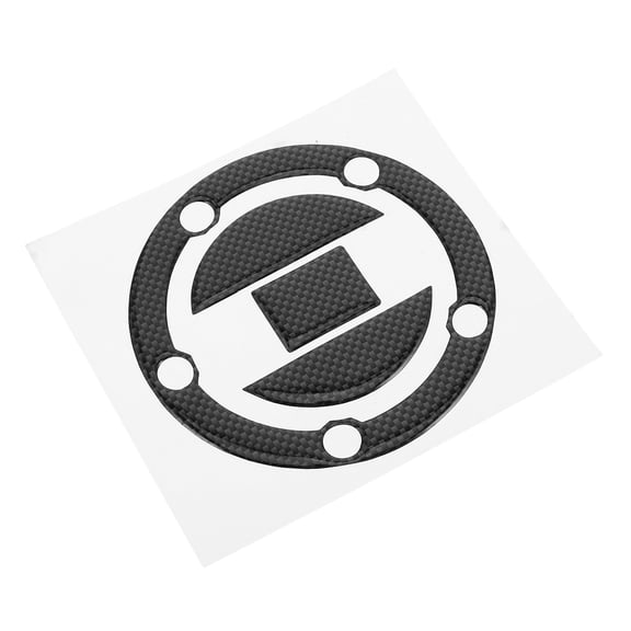 Motorcycle Gas Cap Sticker Easy to Install Tank Protector Decal Black Plastic Compatible with