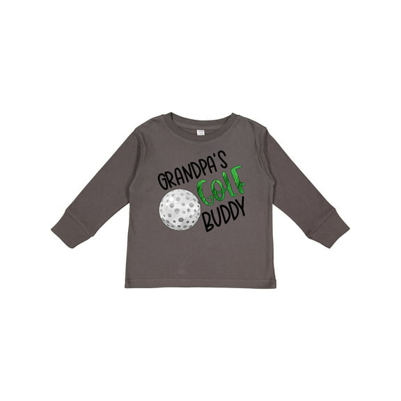 Inktastic Grandpa's Golf Buddy with Golf Ball Boys or Girls Long Sleeve Toddler T-Shirt