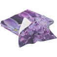 thumbnail image 2 of Spring Violets Flower Towels Highly Absorbent Cotton Towels Set of 2, Premium Spa & Hotel Quality Quick Dry Towel Set 54 x 27 Inches Bathroom Towels, 2 of 7