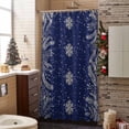 thumbnail image 5 of Christmas Shower Curtain White Snowflake Bathroom Curtains with Hooks, Waterproof Fabric Berry Holly Leaf Blue Snowy Bath Shower Curtains Set for Bathroom Bathtubs Xmas Decor 72x72 Inch, 5 of 9