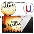 thumbnail image 5 of Happy Halloween Mailbox Cover Full Moon Graveyard Fly Witch Bat Spider Web Magnetic Mailbox Cover Scary Spooky Night Mail Box Wraps Post Letter Box Cover Standard Size 21x18 Inch for Yard, 5 of 6