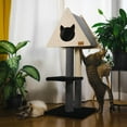 thumbnail image 2 of Teepee Hideout - Deluxe 2-Level Cat Tree (Grey & Black), 2 of 2