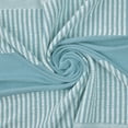 thumbnail image 5 of Ox Bay Rory Blue/White Striped Lightweight Cotton with Tassels Throw Blanket, 50" x 60", 5 of 5