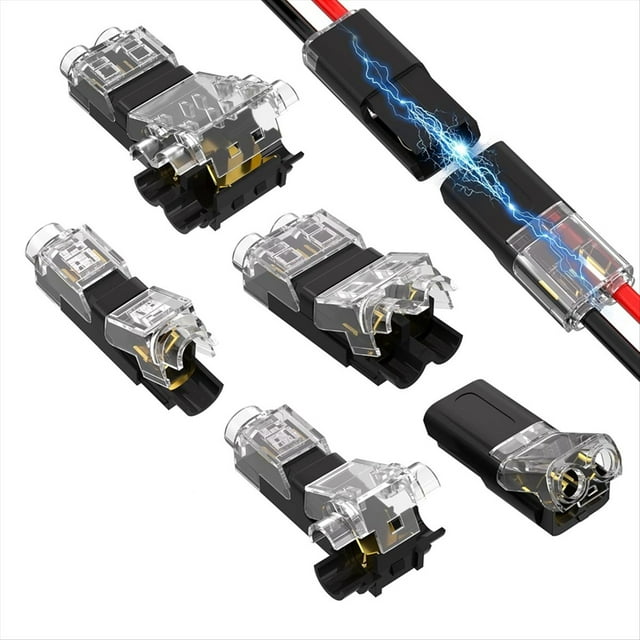 Kit de 44 Conectores de Cables de Bajo Voltaje, Conectores de Empalme en T e I, de 24-20 AWG.