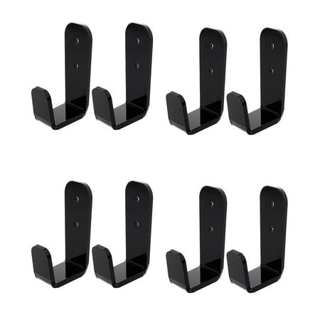 4 Pairs Fishing Rod Wall Racks Hiking Poles Wall Organizers Acrylic Ski Poles Stands with Screws
