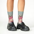 thumbnail image 4 of Naloa Vintage Typewriter Floral Kids Socks Unisex Kids and Toddlers' Crew Socks, ,1 Pairs, 4 of 5