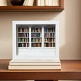 thumbnail image 3 of Anxiety Bookshelf Miniature Library with 200Pcs Mini Book Shake Away Your Anxiety Wooden Bookshelf Sensory Toy for Home Office Decor, 3 of 8