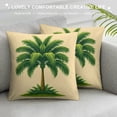 thumbnail image 3 of Acheng Palm Leaves with Lush Branches and Leaves Tropical Jungle Palm Leaves Short Plush Pillowcase 1 Piece White, 3 of 5