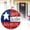 G, variant on Veterans Day Patriotic Round Wooden Sign, "All Gave Some Some Gave All" American Flag Style Hanging Decor, Independence Day Memorial Wall Plaque for Front Door and Patriotic Home Use