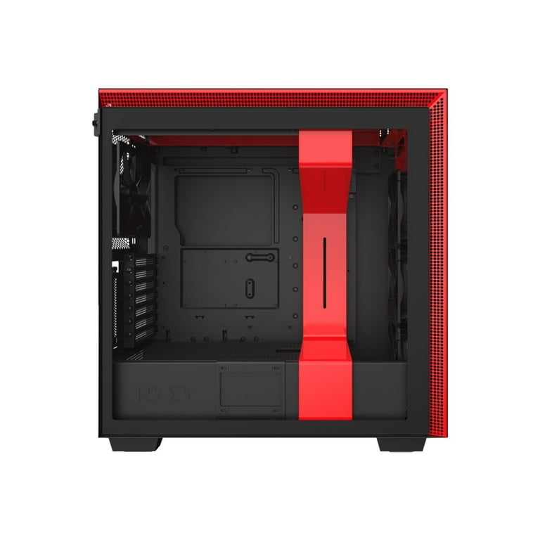 NZXT Case H710i TG Mid-Tower USB Matte Black Red - Walmart.com
