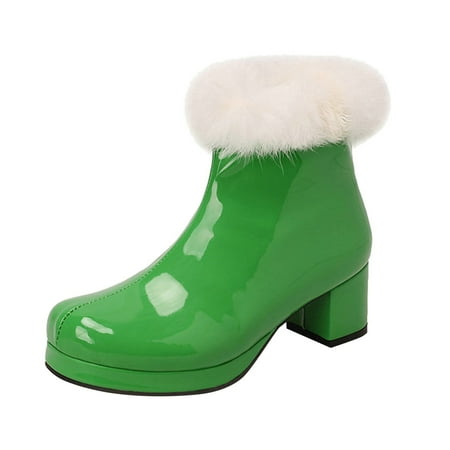 

Ki-8Jcud Women S Thin Heels High Heels Long Boots Winter Women Women Ankle Boots Autumn And Winter Fashion Simple Solid Wool Comfortable Round Toe Square Heel Side Zipper Women Booties And Boots Siz
