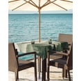 thumbnail image 3 of nqOlkjepod Retro Mist Forest Outdoor Tablecloth with Umbrella Hole & Zipper, Farmhouse Mountain Natural Landscape Square Table Cover 54x54 Inch, Dining Waterproof Table Cloth Protector for Patio, 3 of 7