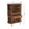 thumbnail image 3 of CBJCBJ Bar Cabinet with Tambour Door, Wood Liquor Cabinet with 16 Wine Racks and Adjustable Shelves, Brown, 3 of 12