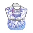 thumbnail image 2 of Hirioo Round Snow Merry Christmas for Baby Waterproof Pocket Bib Adjustable Closed for Babies Toddlers with Large Pocket 6-24Months, 2 of 8