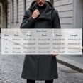 thumbnail image 4 of Hulanddfd Men's Faux Leather Trench Coat Hooded Zip Up Long Windbreaker Casual Fall Winter Outerwear, 4 of 6
