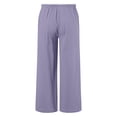 thumbnail image 3 of LIIPEE Girls Pants Summer Casual Solid Color Ankle Length Baggy Wide Leg Elastic Waist Pants Kids Comfortable Breathable Soft Cute Daily Trousers,6-7 Years, 3 of 4