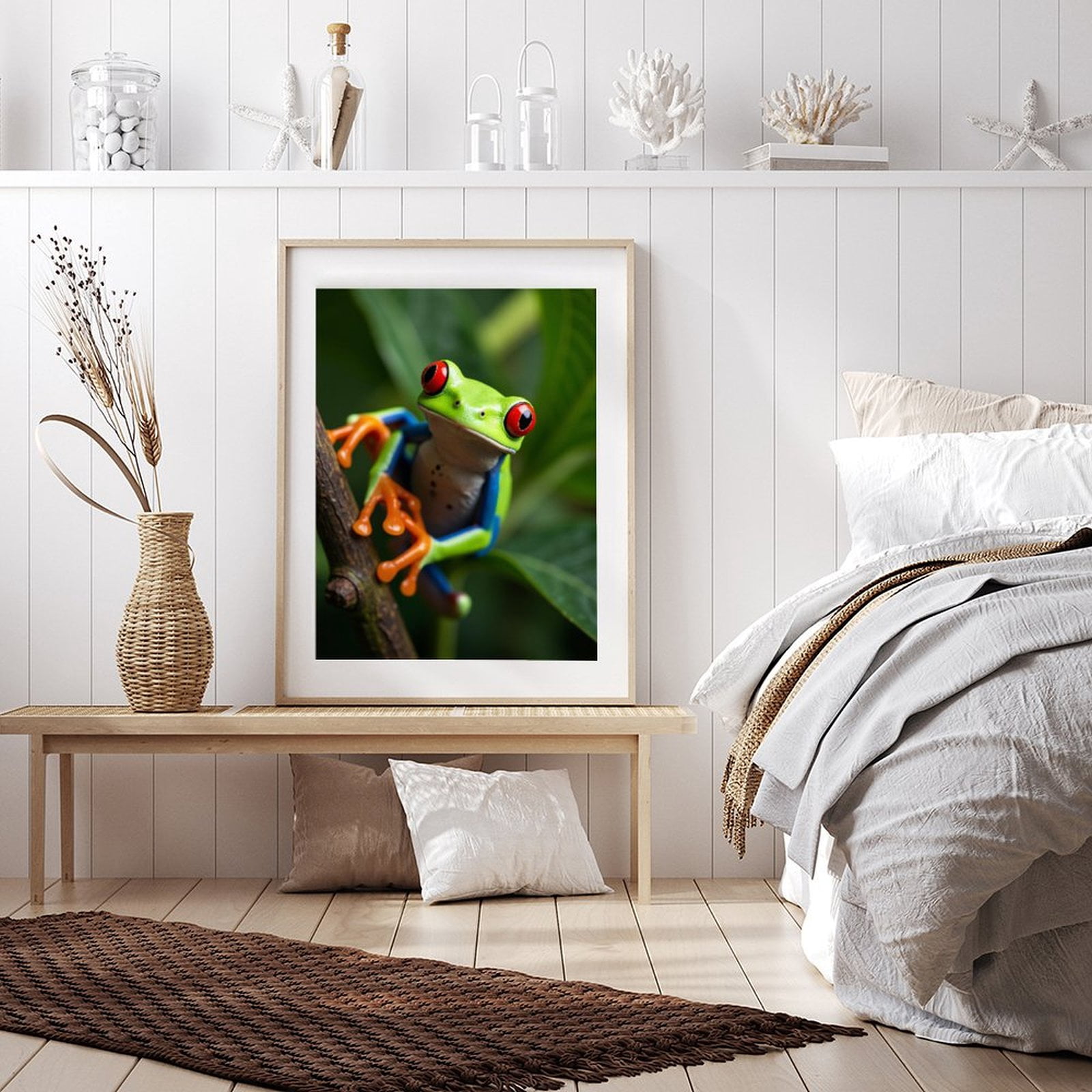 Diamond Art Kit for Adults, Red Eyed Tree Frog Portrait Diamond Painting for Adults Beginners, 5D DIY Diamond Art Painting Kits, Colorful Diamond Painting Craft for Home Decor 12x16