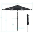 thumbnail image 5 of CHYVARY 7.5ft LED Patio Umbrella Round Market Outside Table Umbrella for Deck,Poolside and Patio,Park& Garden,Black, 5 of 9