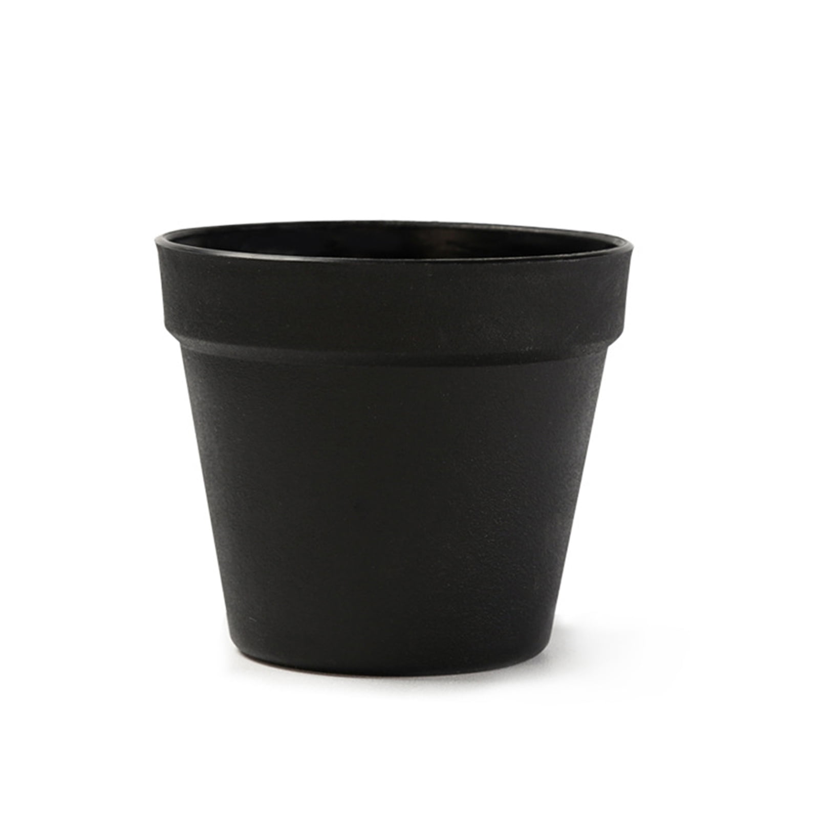 2/5/10X Black Plastic Square Garden Flower Plant Pot Saucer Decor Nursery Pots 
