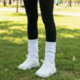 thumbnail image 3 of allydrew Knee High Slouchy Scrunch Socks for Women (Set of 3), White, 3 of 6