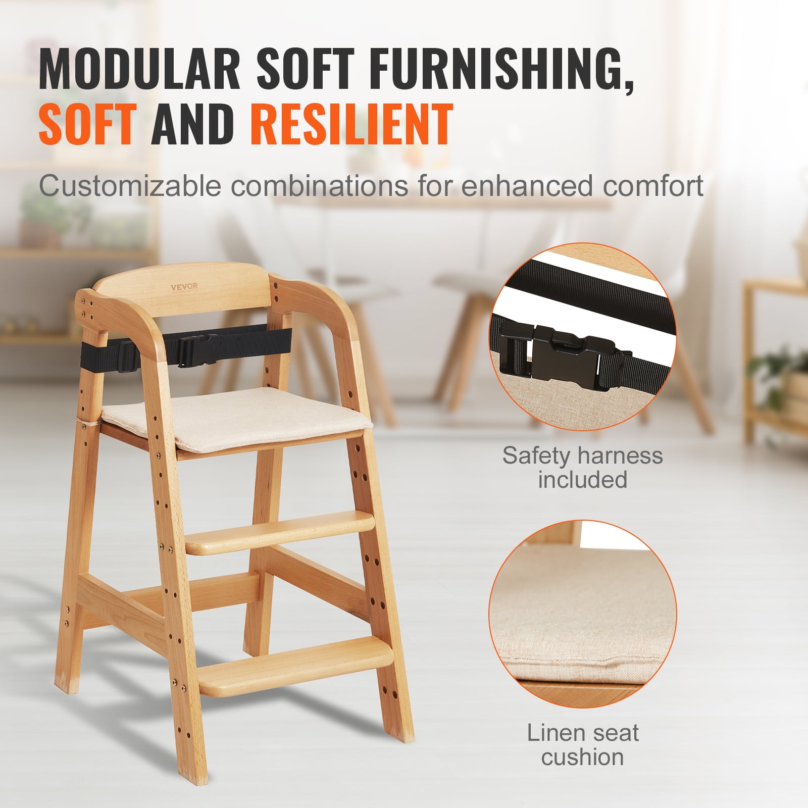 Babystart wooden high chair clearance