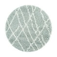 thumbnail image 3 of Unique Loom Soft Touch Shag Collection Area Rug - Dora (3' 3" Round Sage Green/Ivory), 3 of 7