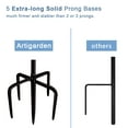 thumbnail image 5 of Artigarden 92 inch Steel Outdoor Garden Shepherd Hooks with 5 Pronger Base (2 Count), 5 of 7