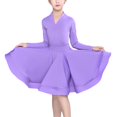 thumbnail image 3 of YM YOUMU Girls Latin Dance Dress Long Sleeve Dancewear for Ballroom Salsa Practice, 3 of 3