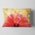 thumbnail image 2 of Designart Hibiscus Flower with Lit up Background - Floral Throw Pillow - 12x20, 2 of 5