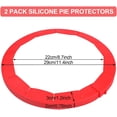 thumbnail image 2 of RONGRONG Adjustable Pie Crust Shield, Silicone Pie Protector, Fits Rimmed Dish 8" - 11.5", Dishwasher Safe (2 Pack), 2 of 7