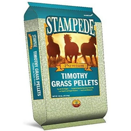 Stampede Timothy Grass Pellets, Perfect for Rabbits, Goats, Equine, and More, 40 lbs