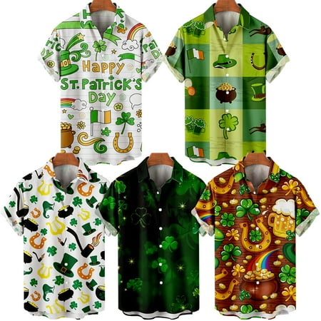 

MLFU Boys St. Patrick s Day Casual Polo Shirts Regular Fit Relaxed-Fit Clothes Size 100-170/XXS-8XL
