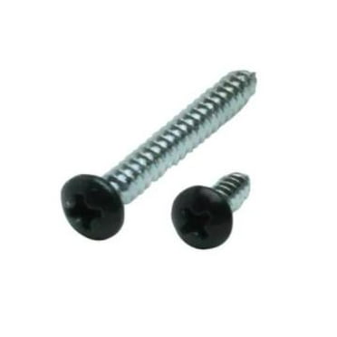 New #7 x 1-1/4 in. and #7 x 1/2 in. Black Shelf Bracket Screw Kit (12-Pack)