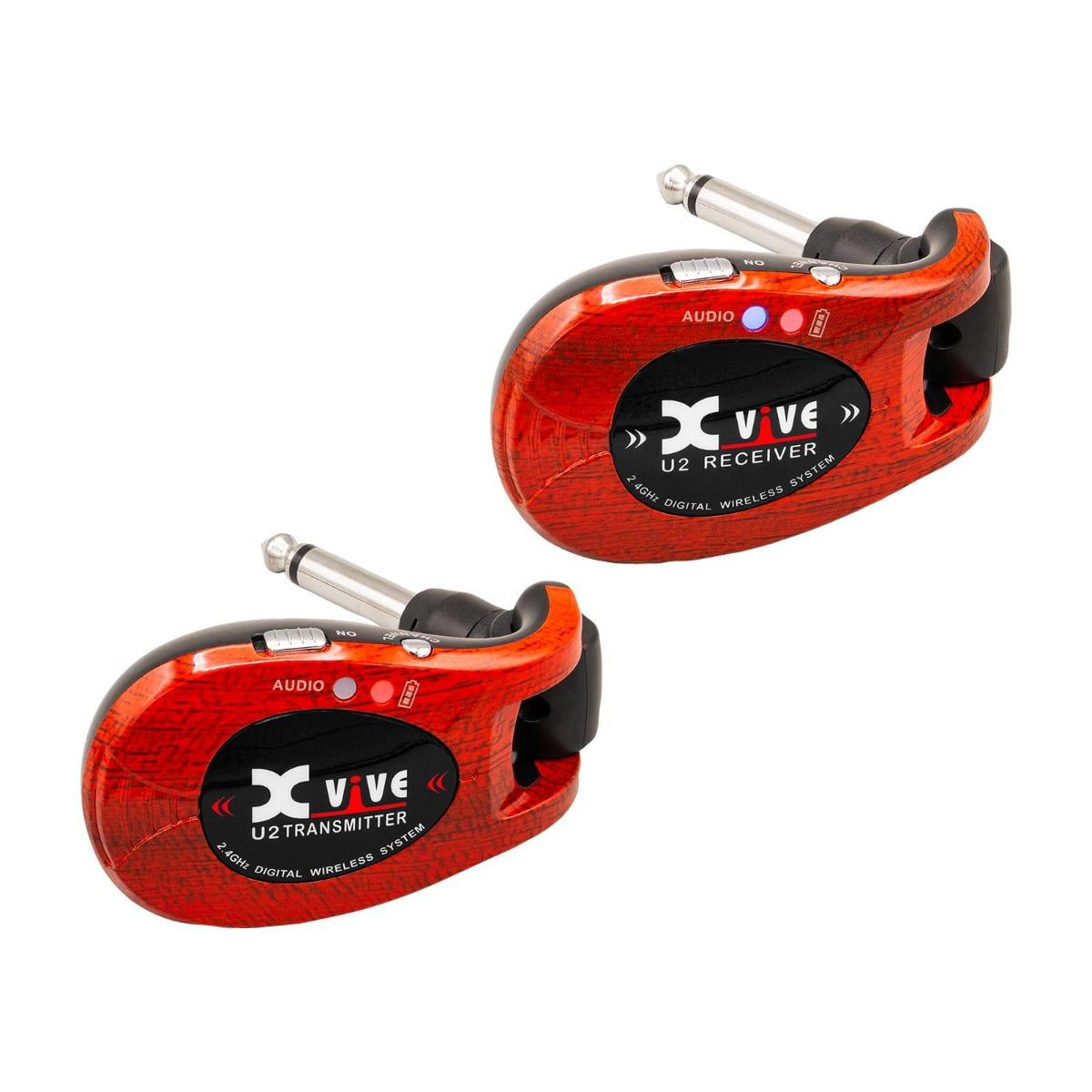 Xvive U2 Complete Guitar Wireless System - Redwood with Protective Case Package