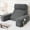 Grey, variant on 19" Reading Pillow for Bed with Built-in Arms & Large Pockets, Supportive Backrest Cushion for Reading, Resting, or Reclining, Washable Cover – Grey