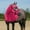 Pink, variant on Dura-Tech 4-Way Full Zip Horse Slicker Hood | Color Turquoise | Size Large