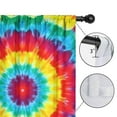 thumbnail image 4 of Blackout Kids Curtains,Rainbow Tie Dye Circular Pattern Childrens Insulated Curtains Set Of 2,Bedroom Essentials,Toddler Room Decor 42"x54", 4 of 5