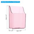 thumbnail image 2 of Uxcell Remote Control Holder Wall Mount Media Storage Box Caddy Organizers, Pink 2 Pack, 2 of 6