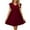Wine, variant on LOVZFMLL Summer Dresses for Women Elegant Classy V Neck Ruffle Hem Cap Short Sleeve Mini Dresses Cute Swing Beach Vacation Dresses Wine S